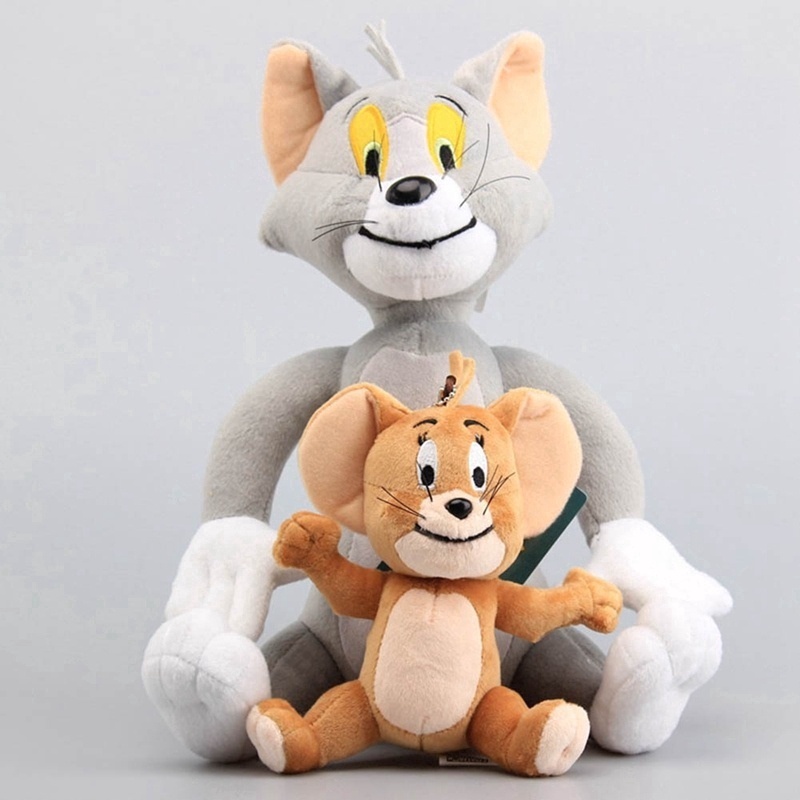 2Pcs/Set Tom And Jerry Plush Stuffed Toys Dolls Kids Gifts 30CM*17CM 