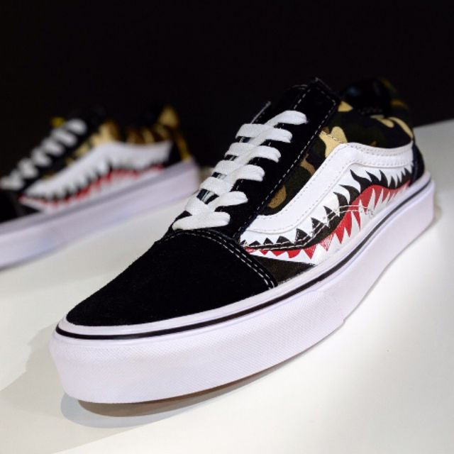 camo bape vans