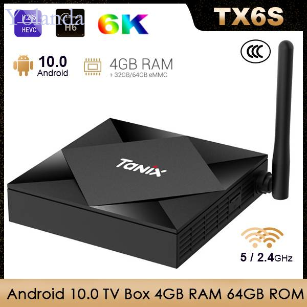 TX6S TV BOX Android 10 Smart tv Box 4GB RAM 32GB 64GB ROM TVBox Allwinner H616 Quad Core Box H.265 4K Media Player