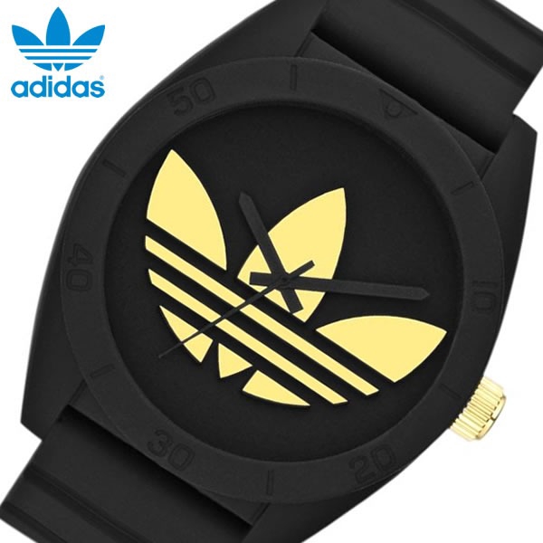 adidas santiago watch black and gold