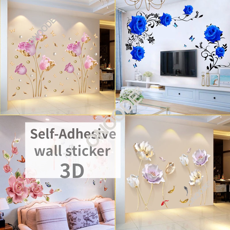🔥HOT New🔥ONOODE Self-Adhesive 3D WallPaper Dinding Sticker PVC Wallpaper  Kitchen Thicked Waterproof Wall Ceiling Sticker Dnding Background Wall  Stickers Interior and Exterior wall decoration room Roof Wallpaper 3D Wall  Paper Dingding wallpaper