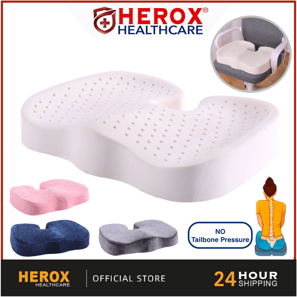 HEROX Chiro Orthopedic Memory Foam Seat Cushion with Velour Cover ...