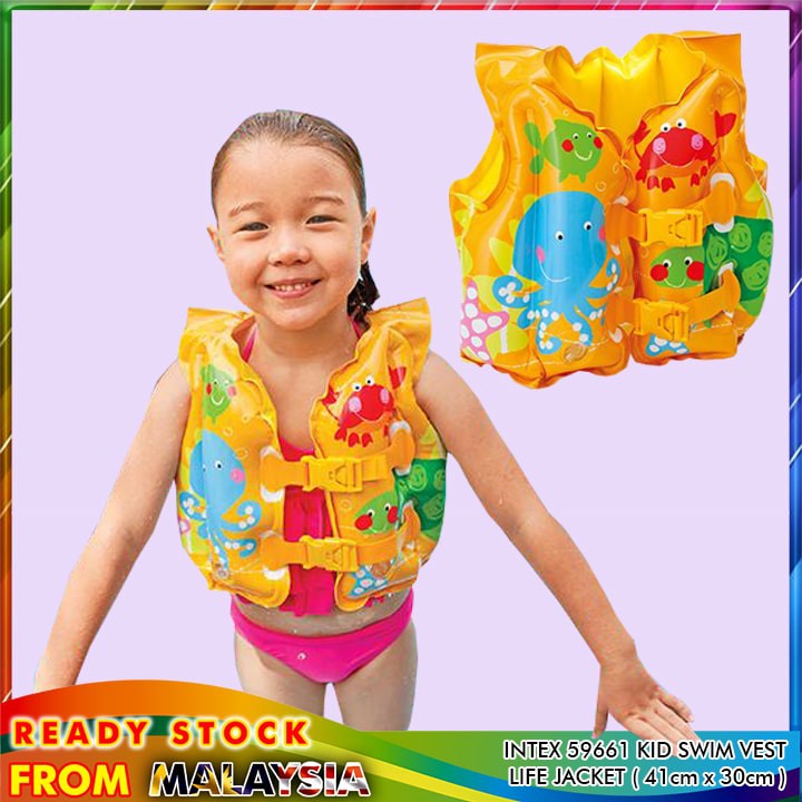 Intex Tropical Buddies Swim Vest for Ages 3-5 Years for sale online 