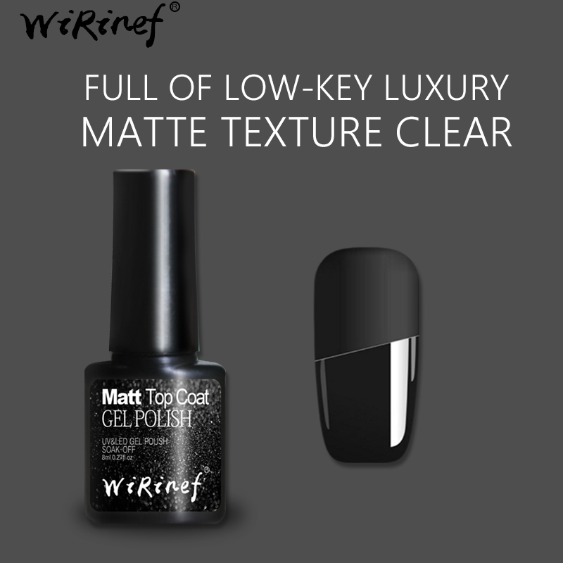 Wirinef Matte Top Coat Design Gel Lacquer Matt Top Coat Soak Off Base Gel Foundation Uv Nail Gel Polish Long Lasting Beautiful Nail Art 8ml Shopee Malaysia