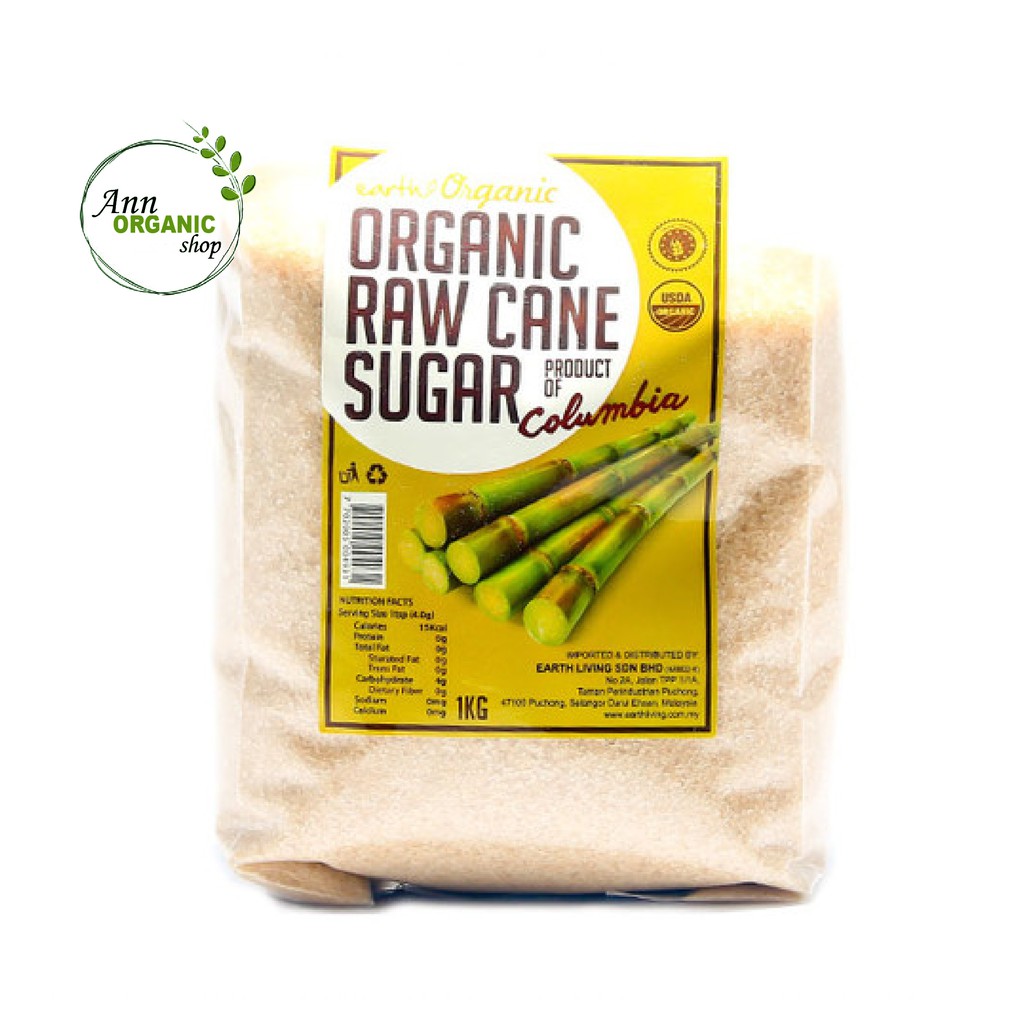 EARTH LIVING ORGANIC RAW CANE SUGAR 1KG Shopee Malaysia