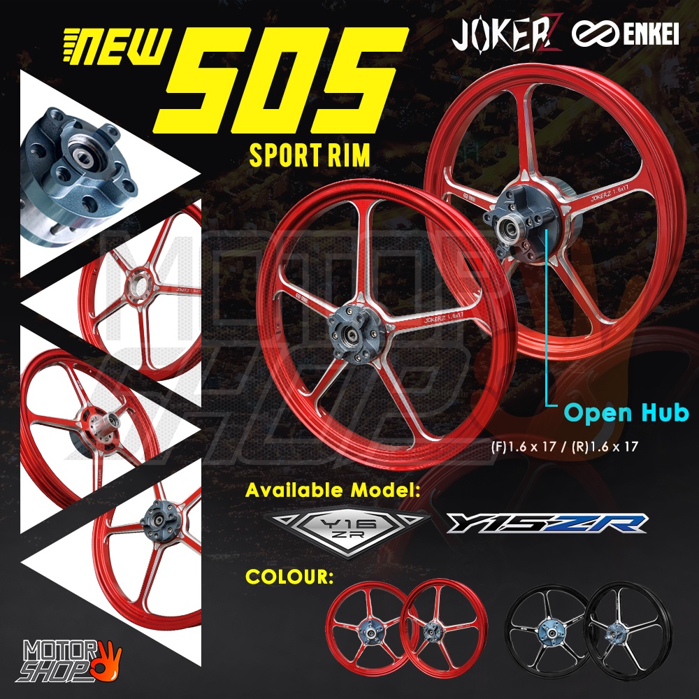 OPEN HUB ENKEI FORGED SPORT RIM 505 511 OPEN HUB RS150 RS150R Y15ZR ...