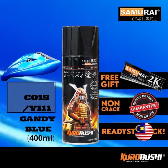 Samurai Spray Paint Yamaha Y111 Candy Blue (400ml) Shopee Malaysia