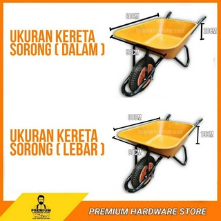 Belway Heavy Duty Wheel Barrow Kuning Kereta Sorong 