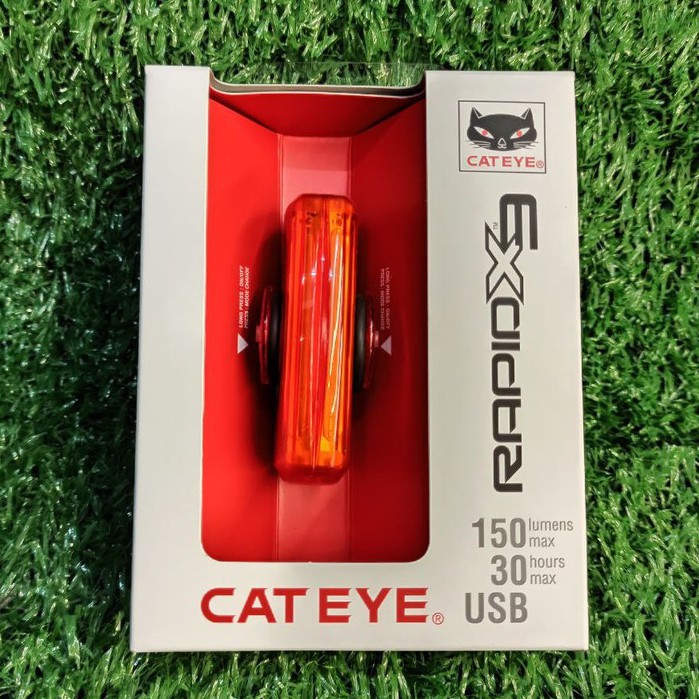 CATEYE REAR LIGHT BACK LIGHT CYCLING RAPID X3 RECHARGEABLE USB Shopee