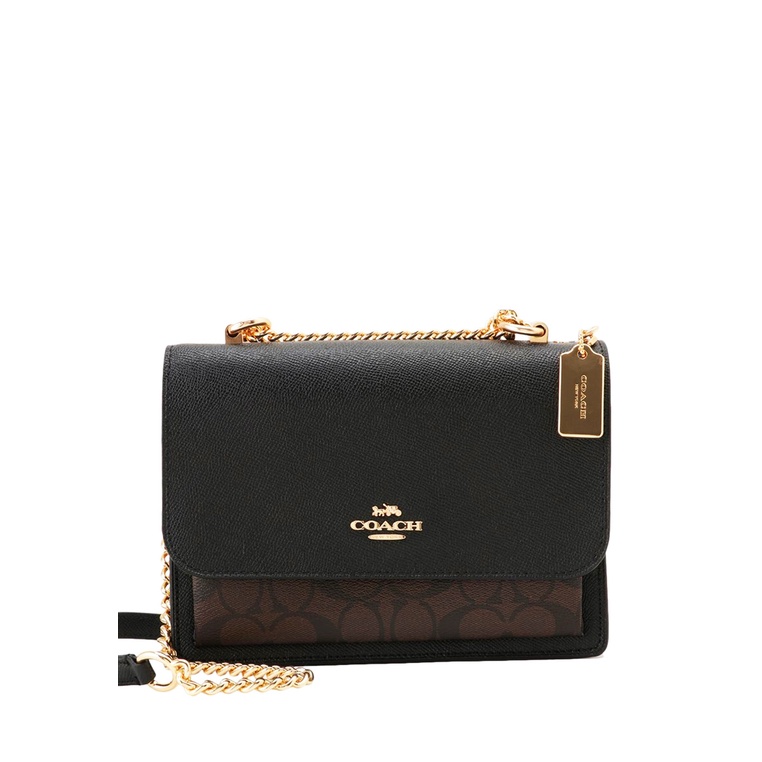 Coach Klare Crossbody In Signature Canvas Dark Brown Shopee Malaysia