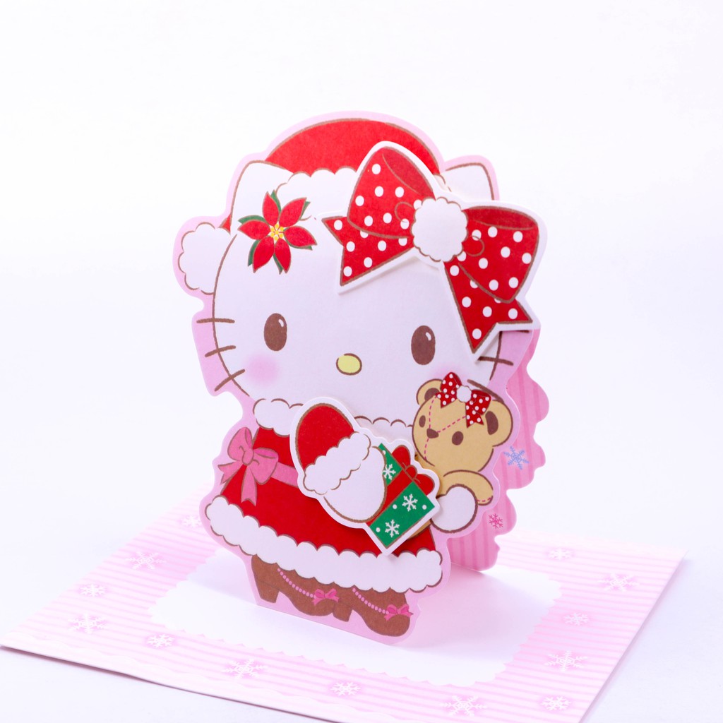fast worldwide delivery 2 Sanrio Xmas Hello Kitty Greeting Cards 1 Pop