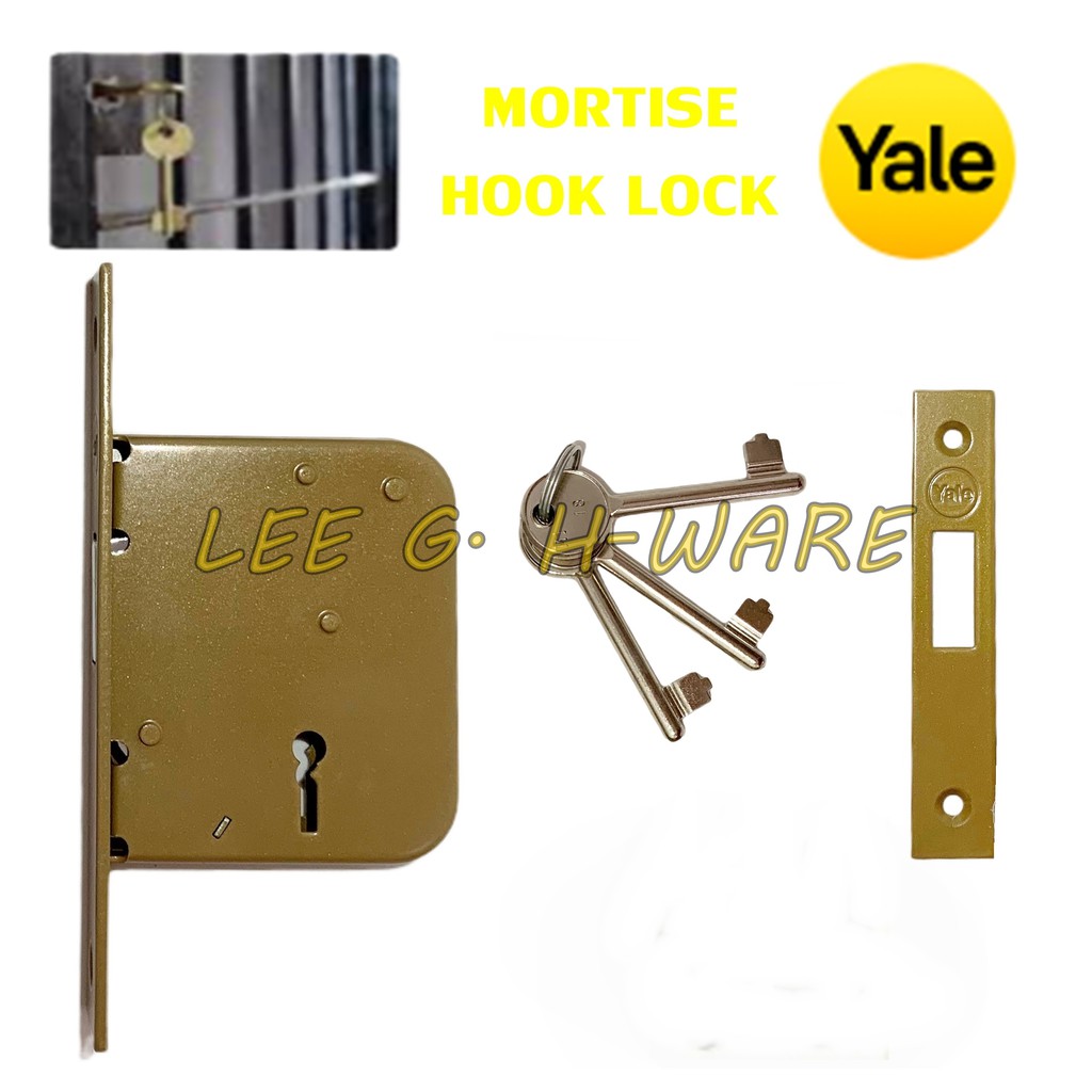 YALE L316 Mortise Hook Lock I Heavy Duty Grill Hook Lock I Iron Grill Hook Lock I Grill Lock