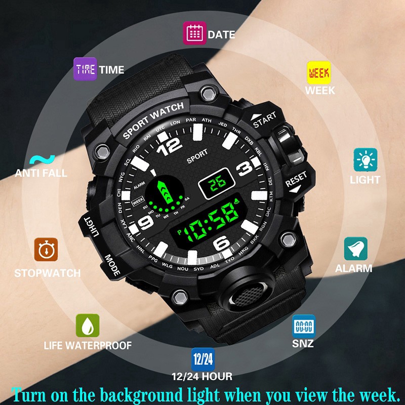 (Smart) honhx Student Electronic Sport digital watch RatG