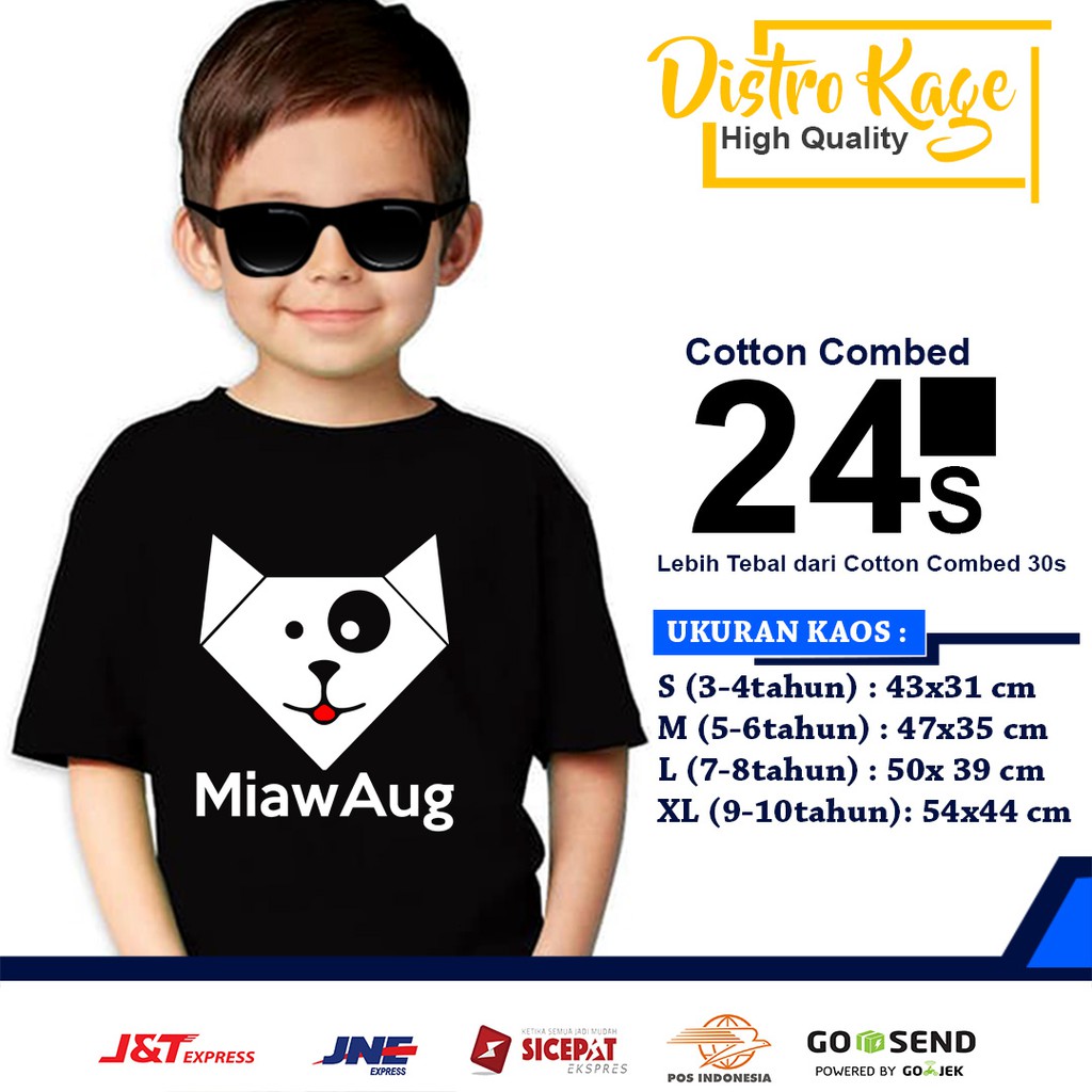 T Shirt For Boys Girls Game Youtube Miawaug Miaw Aug Youtuber Age 2 Years Cute Shopee Malaysia - baju gojek roblox free