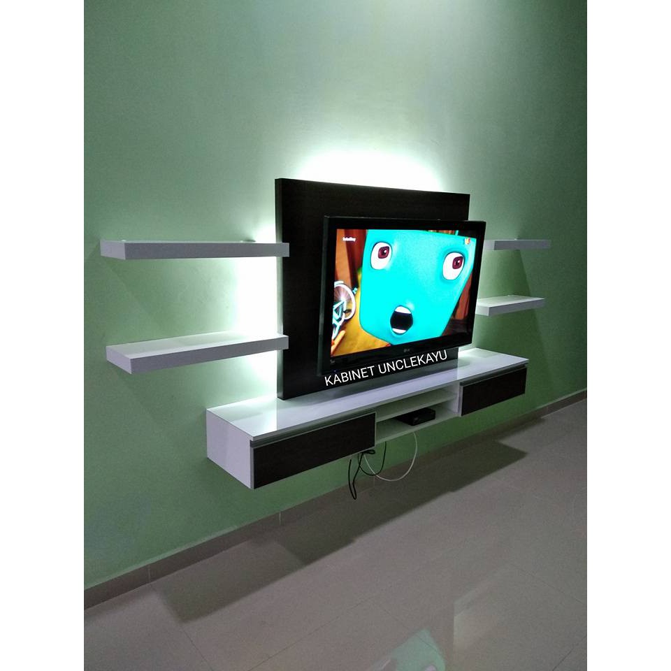 INSTALLMENT Wall mount modern floating tv cabinet / kabinet tv moden ...