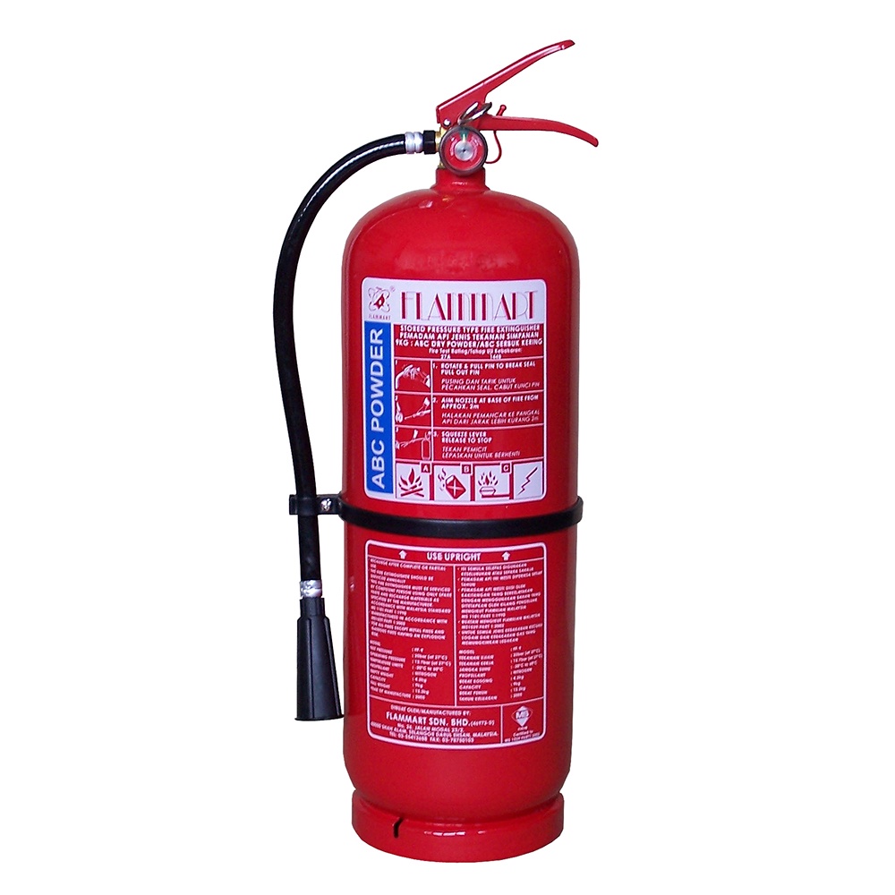 Fire Extinguisher Flammart ABC Dry Powder 9KG Come With Bomba Cert