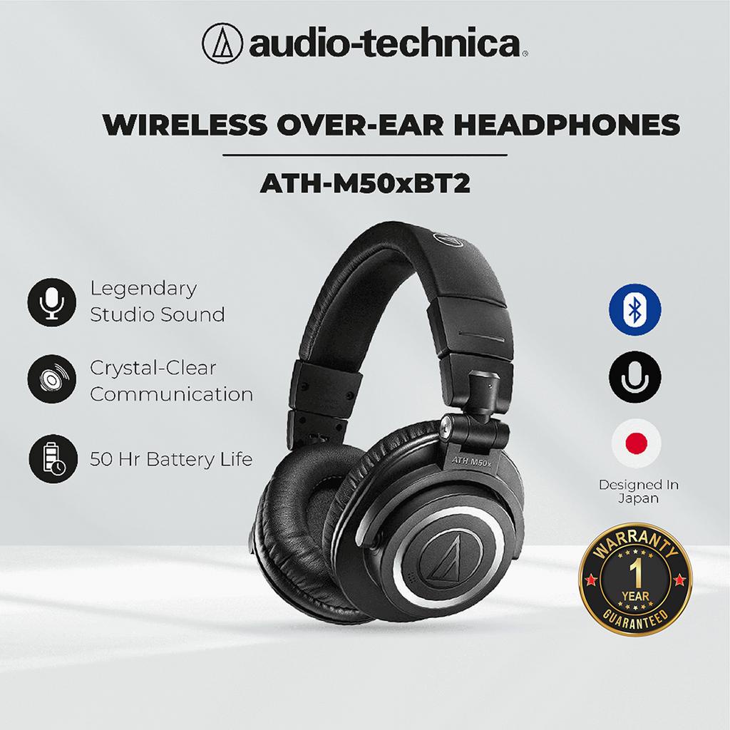 Audio-Technica ATH-M50xBT2 Wireless Over-Ear Headphones Headset Wireless Headphone Headfon Fon Telinga