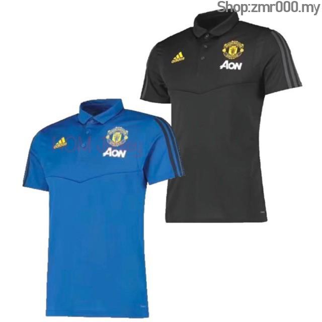 manchester united blue polo shirt