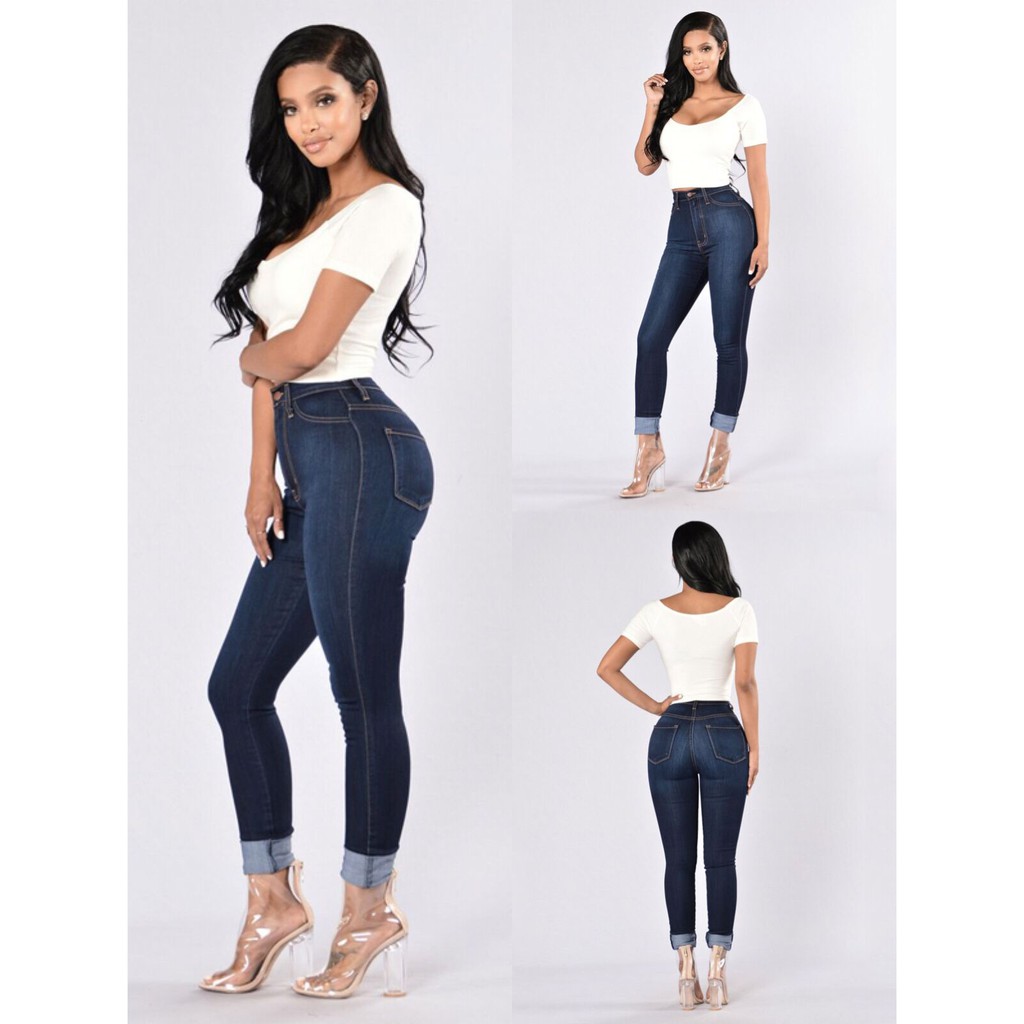 high waist jeans women's stretch