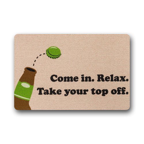 Fuck Off Custom Big Red Word Doormat 23 6 X15 7 Non Woven Fabric