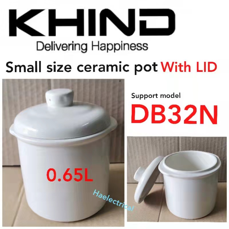 KHIND DB32N Double Boiler Ceramic Small Pot & LID 0.65L Shopee Malaysia