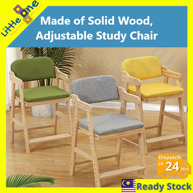 [Ready Stock] Solid Wood Kids Adjustable Chair (Dining & Study