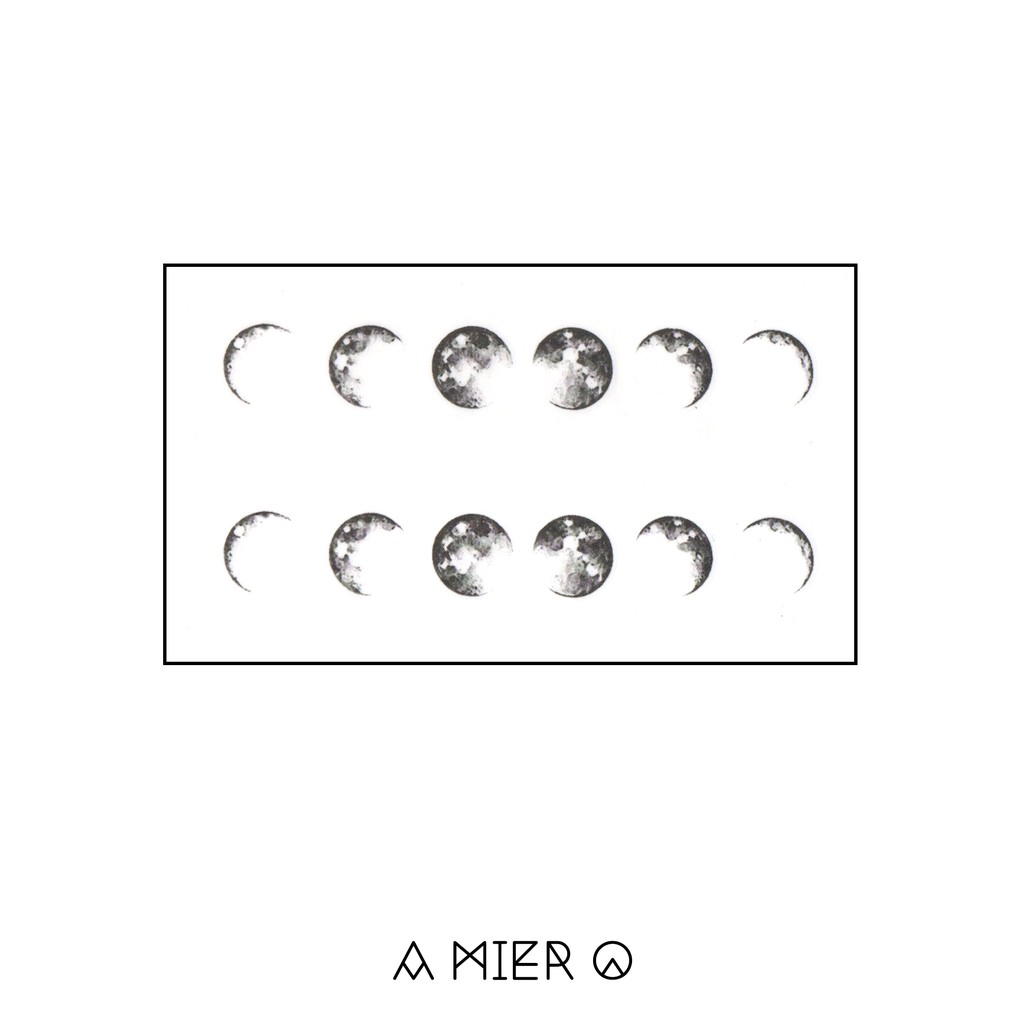 Temporary Tattoo Moon Phases Tattoo Shopee Malaysia