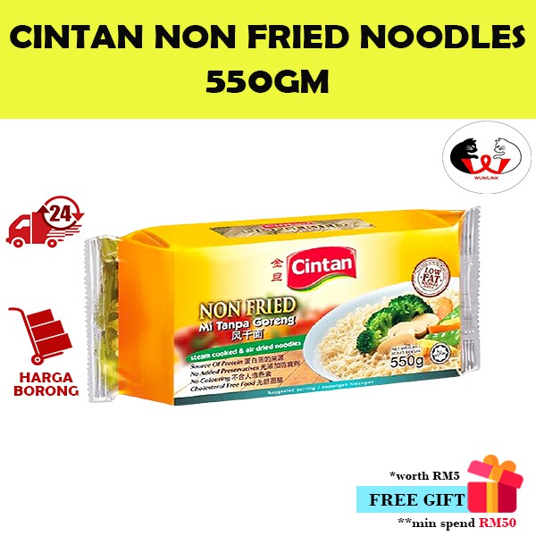 Cintan Non Fried Steam Cooked Air Dried Noodles/Mi Tanpa Goreng [550GM]
