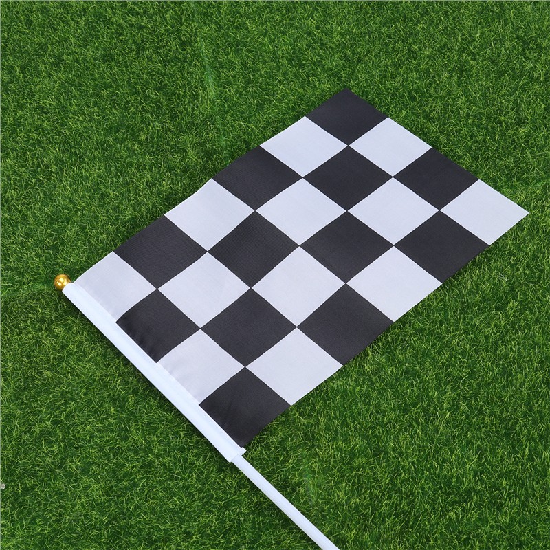 Mini Race Flags Checkered Flag Car Racing Racing Party Flag Hand - green checkered lampshade roblox