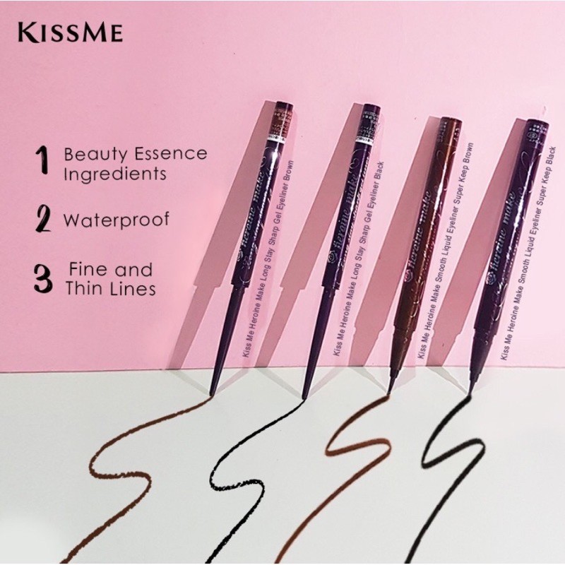 KISS ME Heroine Liquid Eyeliner /Gel Eyeliner | Shopee Malaysia