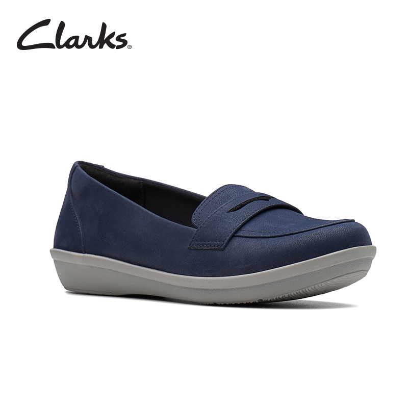 clarks blue flats