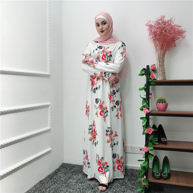 Kebaya New Fashion Floral Abaya  Kaftan Muslimah Dresses 