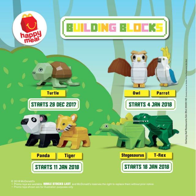 mcdonalds animal toys