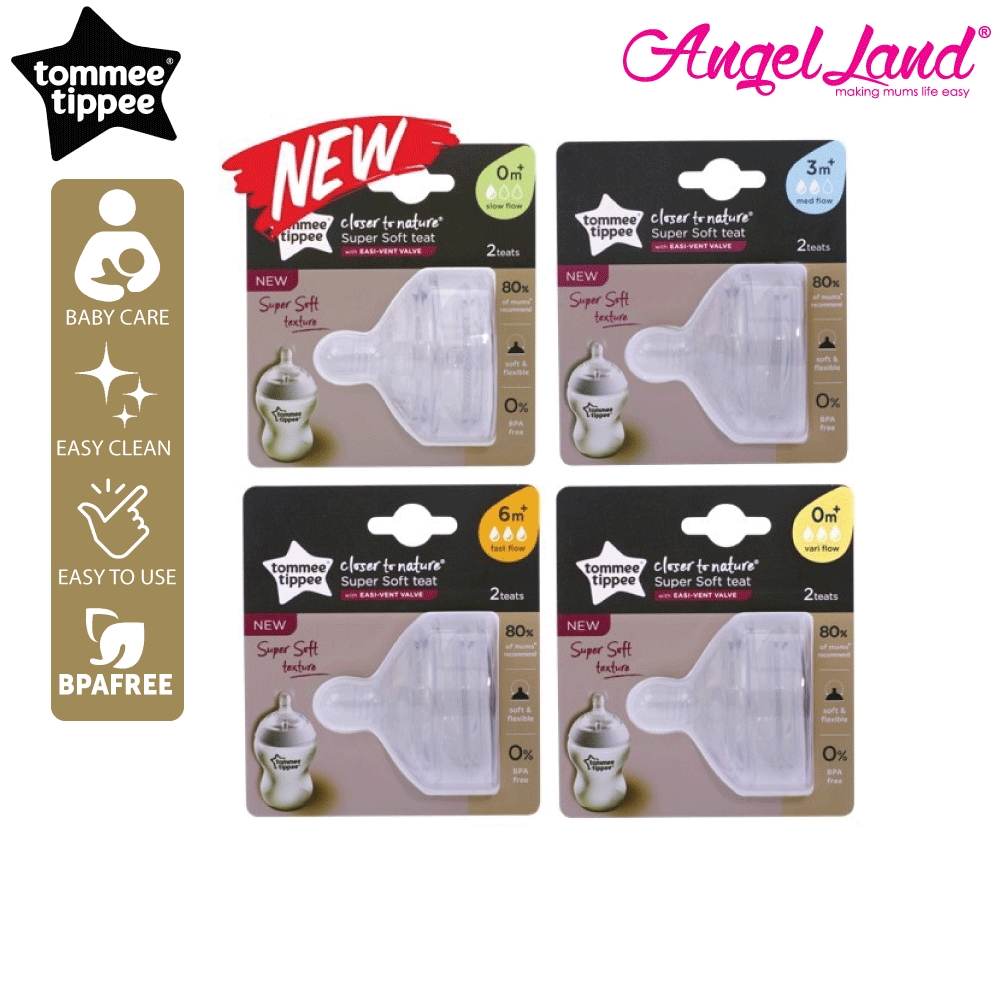 [NEW] Tommee Tippee CTN Super Soft Teat (Slow Flow Fast Flow