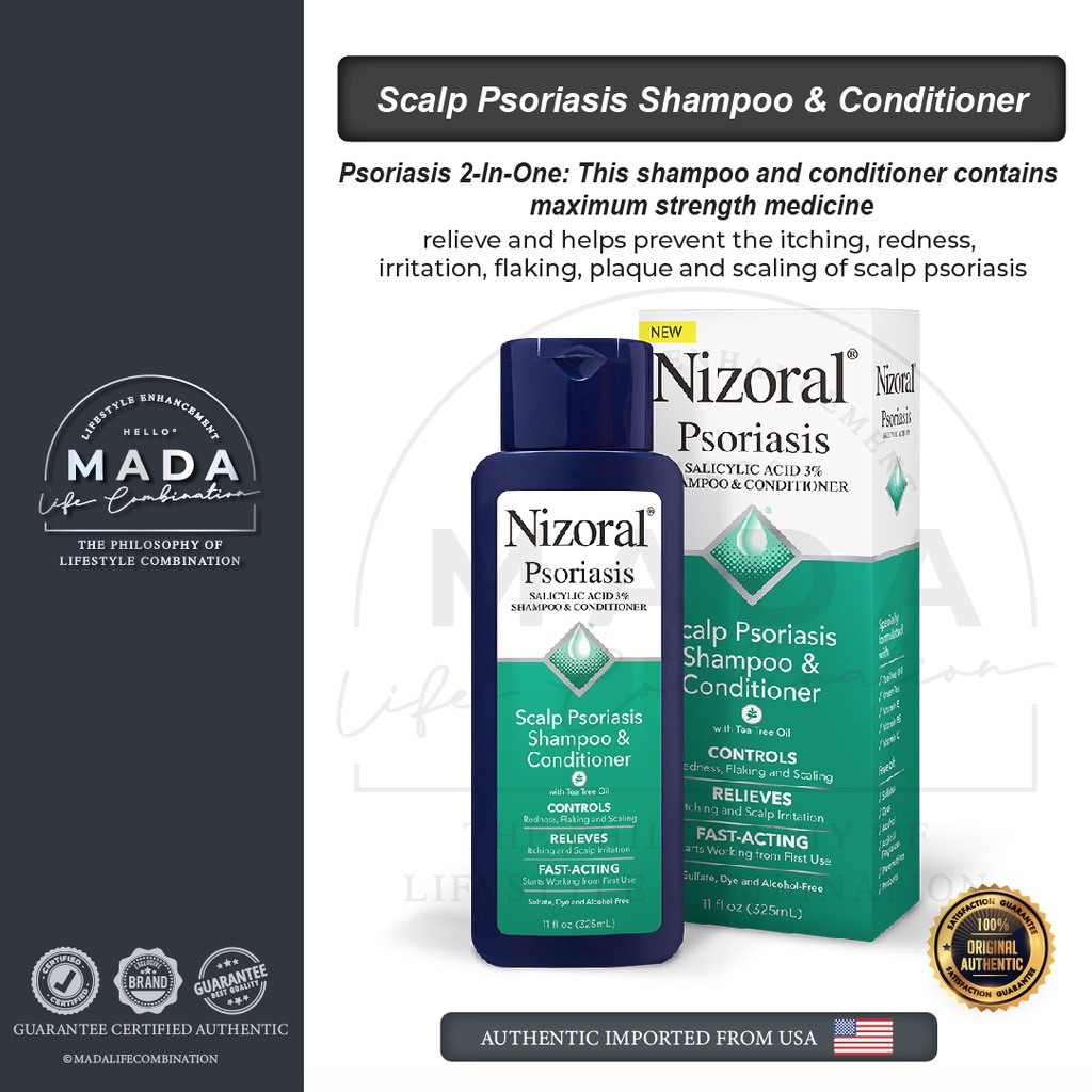 Ready stock Nizoral Scalp Psoriasis Shampoo & Conditioner 325ml