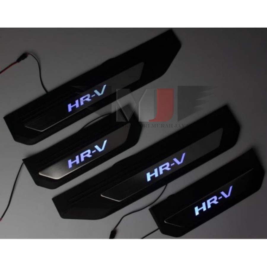 Honda HRV 2015 Stainless Steel Blue LED Car Door Side Sill Step Plate (4 Pcs) 1set