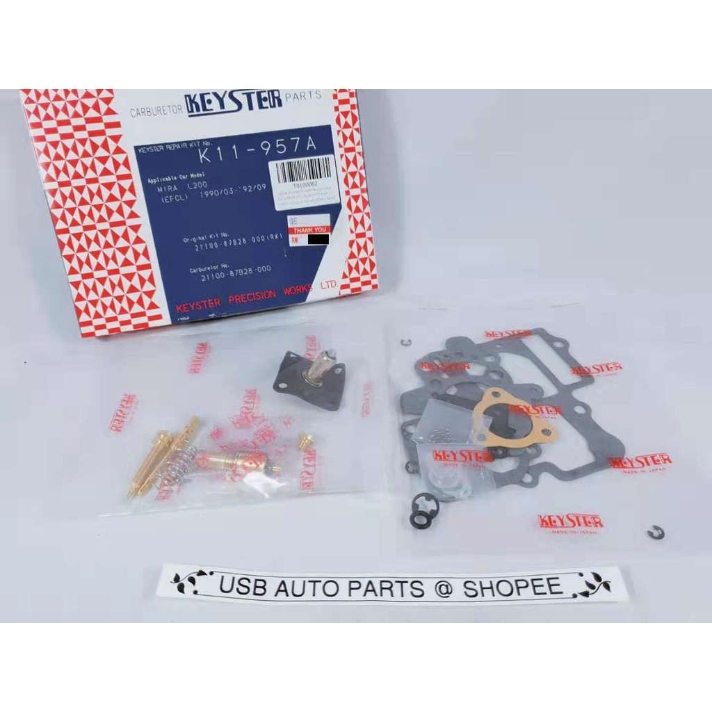 Perodua Kancil 660 / 850 Carburetor Repair Kit Keyster Japan Made Mira L200 Shopee Malaysia