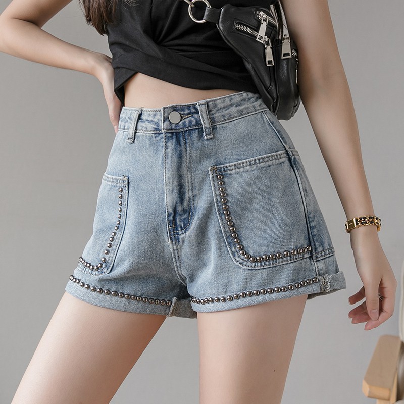 wide leg jeans short