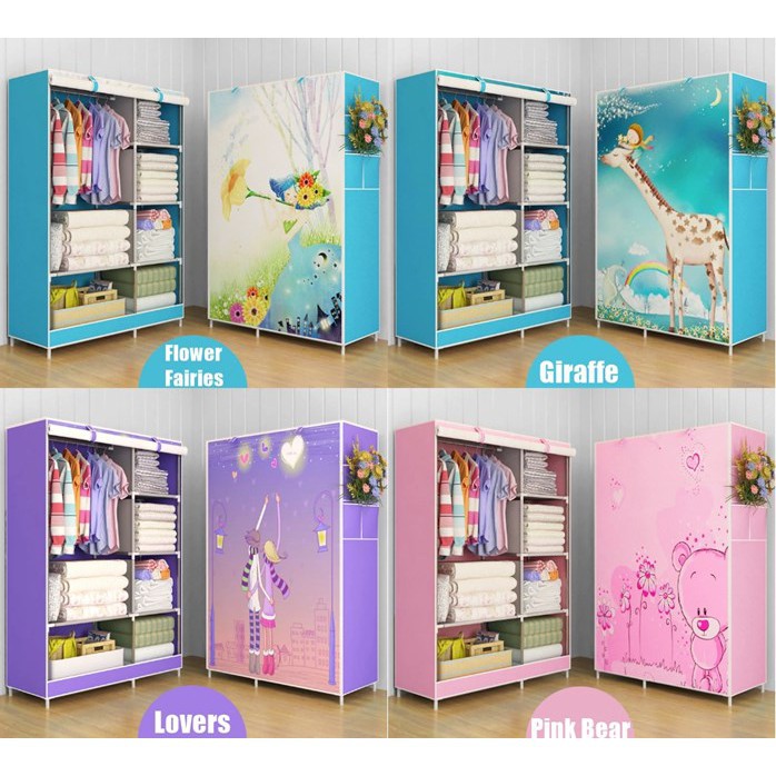 Free Shipping Osh Canvas Wardrobe Shopee Malaysia