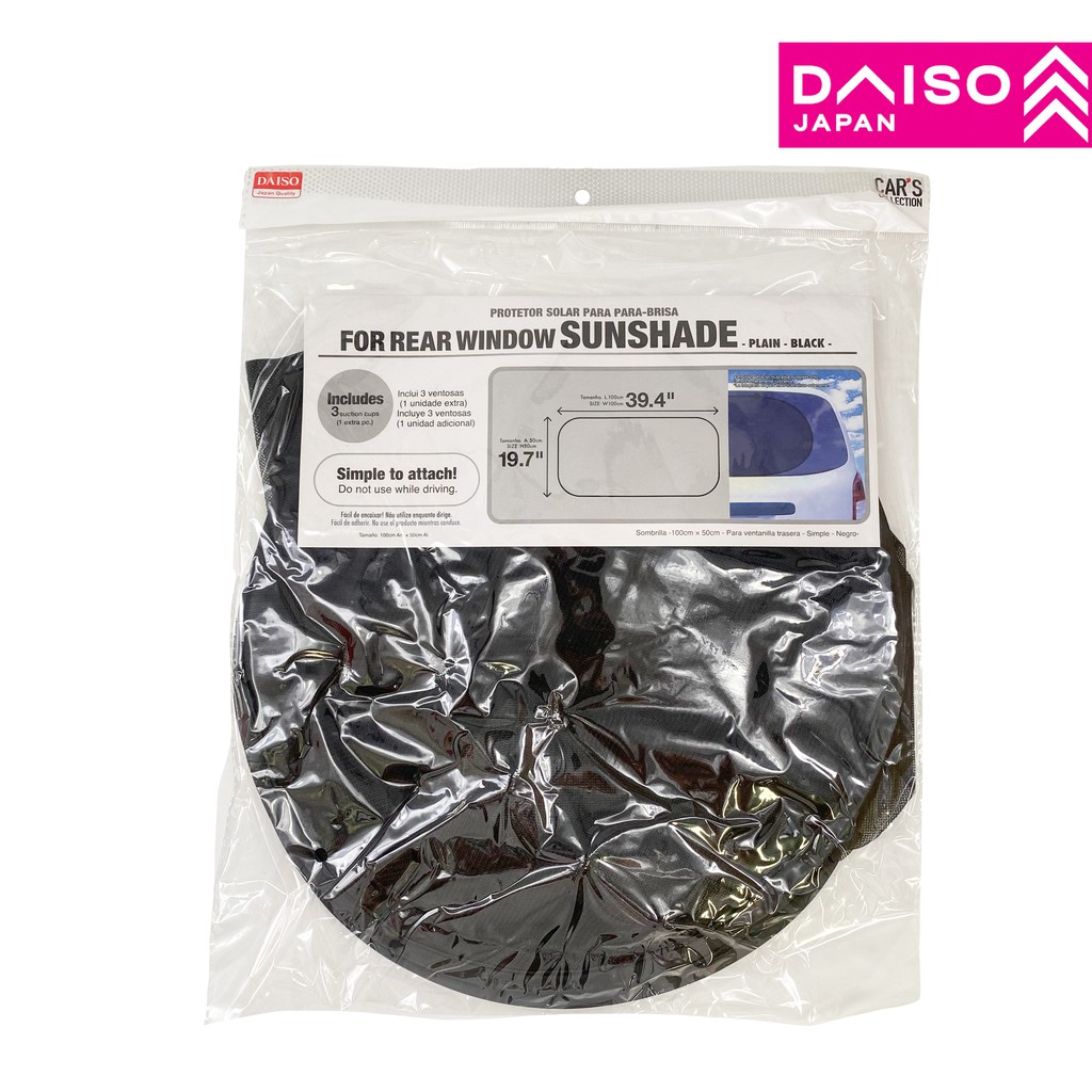 DAISO Car Rear Window Sunshade ( Plain Black ) Shopee Malaysia