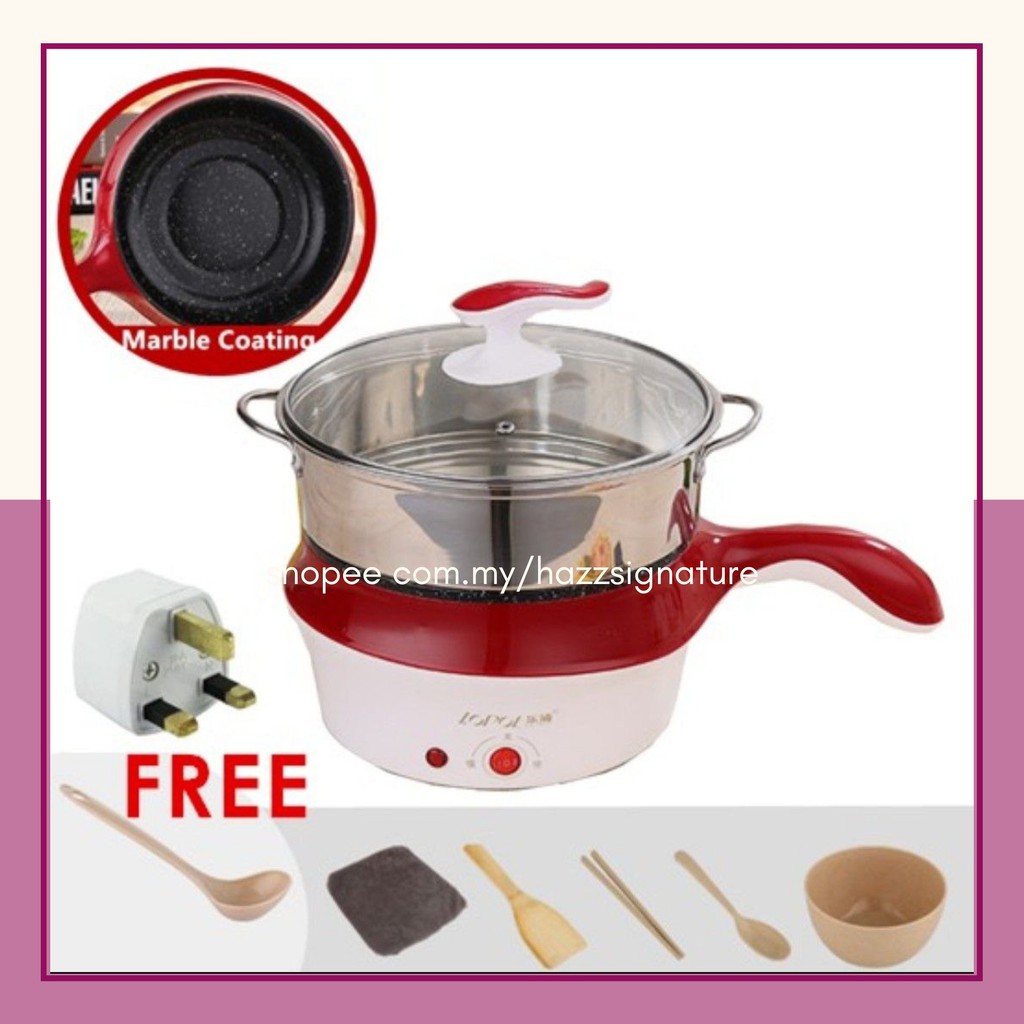 PERIUK MINI ELEKTRIK SERBAGUNA MARBLE COATING Shopee PERIUK MINI ELEKTRIK SERBAGUNA MARBLE COATING Shopee