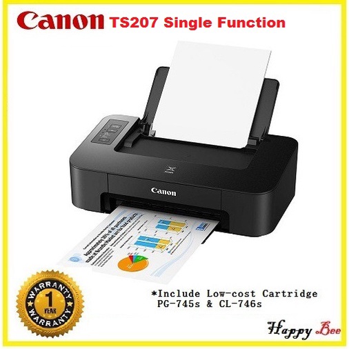 Canon PIXMA TS207 Photo Single Function Inkjet Printer Shopee Malaysia