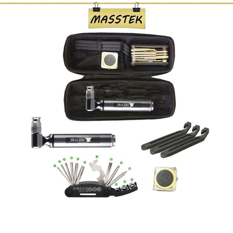 MASSTEK Johor 1set Bicycle Repair Kits Bag Bike Multifunction Tools