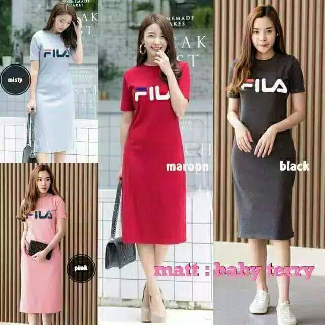 black fila dress