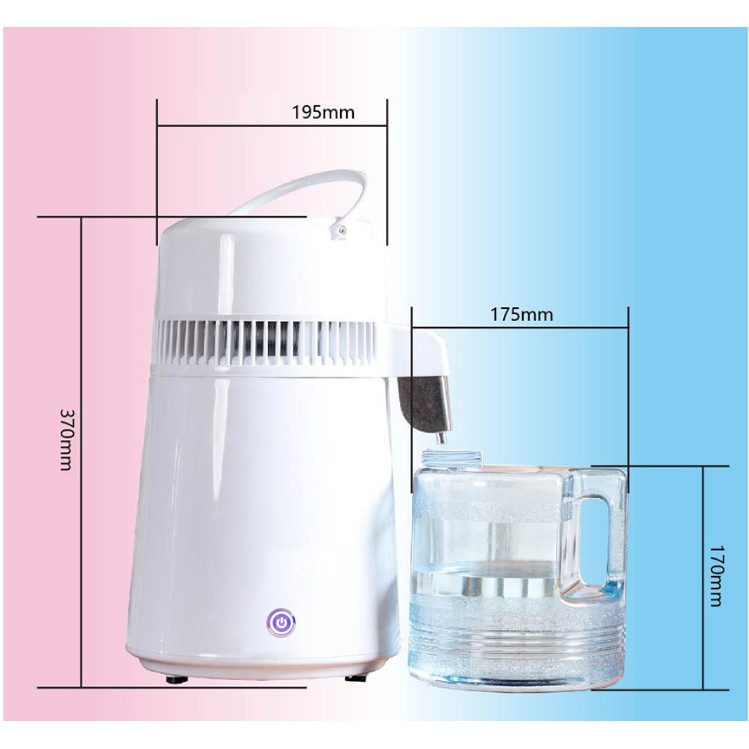 CO-Z 4L-WP Water Distiller Machine Purifier FREE  Carbon Filter