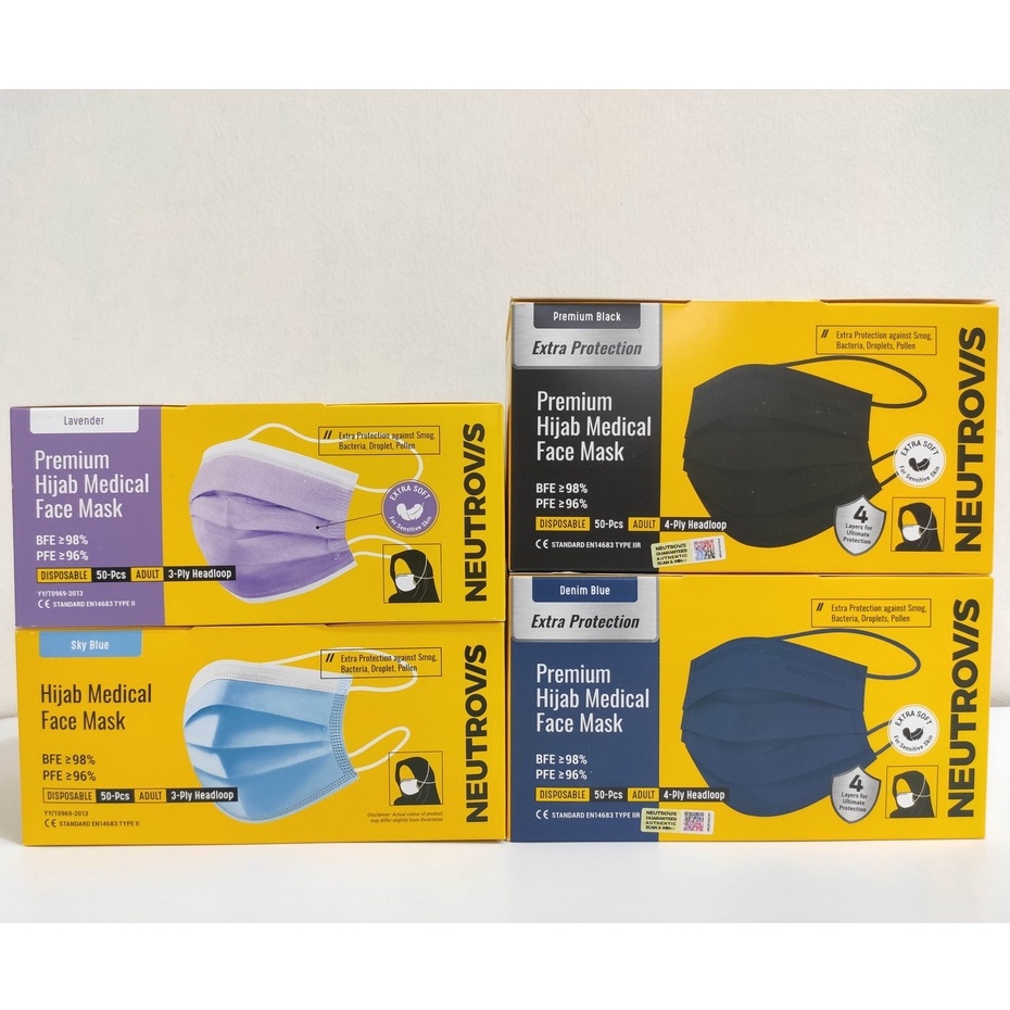 Neutrovis Hijab KF94, 3Ply, 4Ply Adult Face Mask,Medical Face Mask