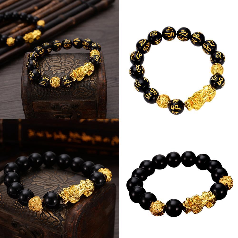 Feng shui black obsidian wealth bracelet | Feng Shui Black Obsidian