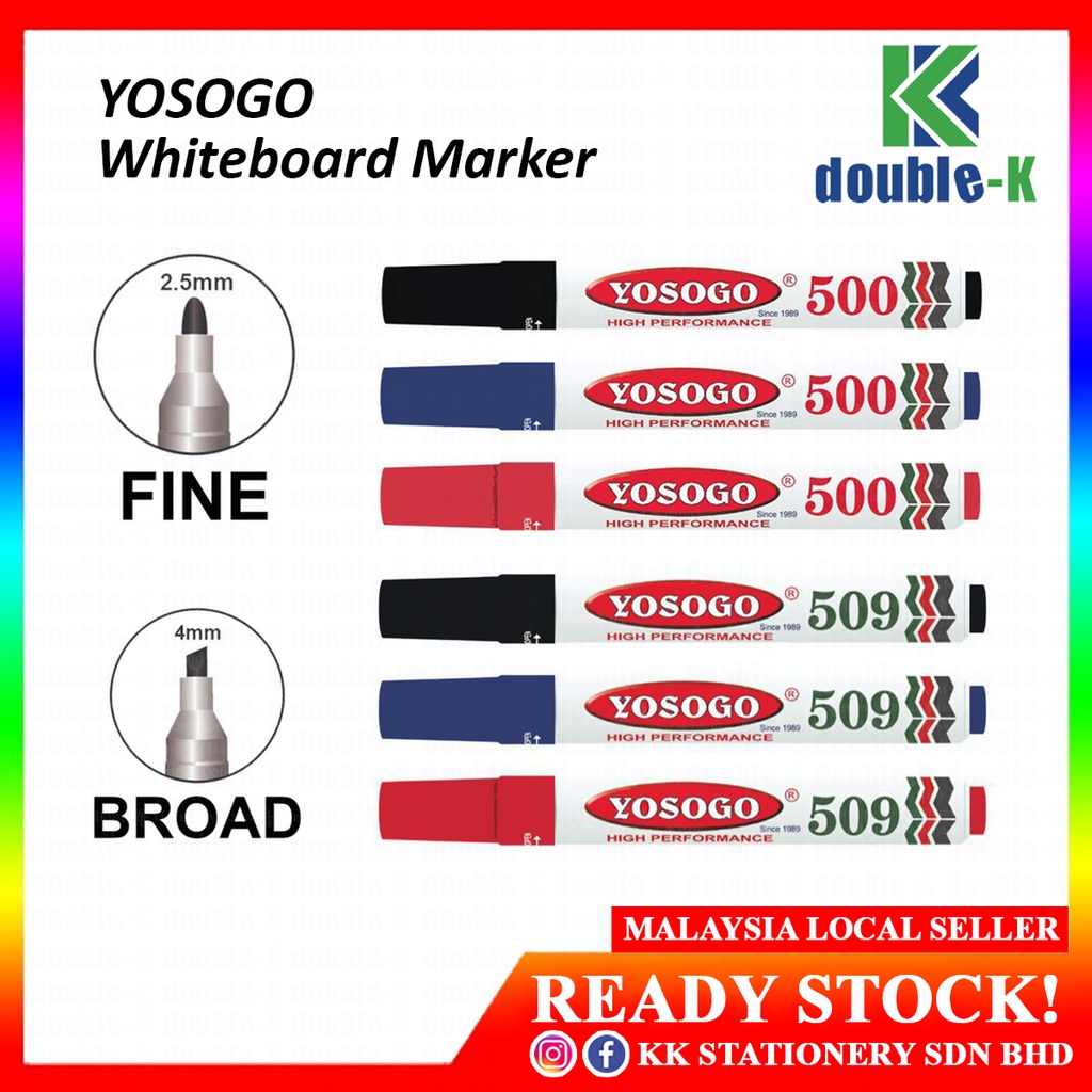 YOSOGO Whiteboard Marker 500/509 RM1.50/pcs Shopee Malaysia
