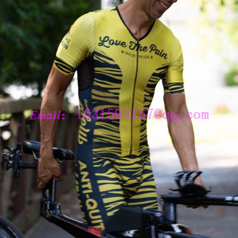 Love The Pain men summer bicycle clothing skinsuit maillot triathlon