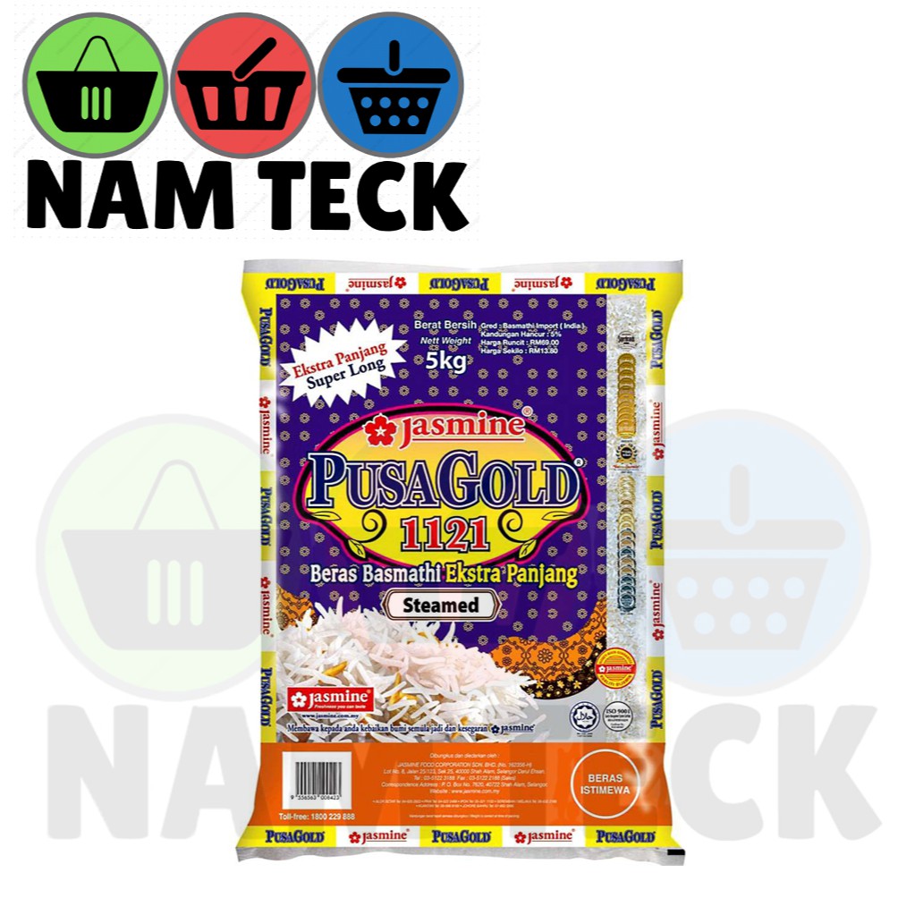 Jasmine Pusa Gold Beras Basmathi Extra Panjang 5kg Malaysia